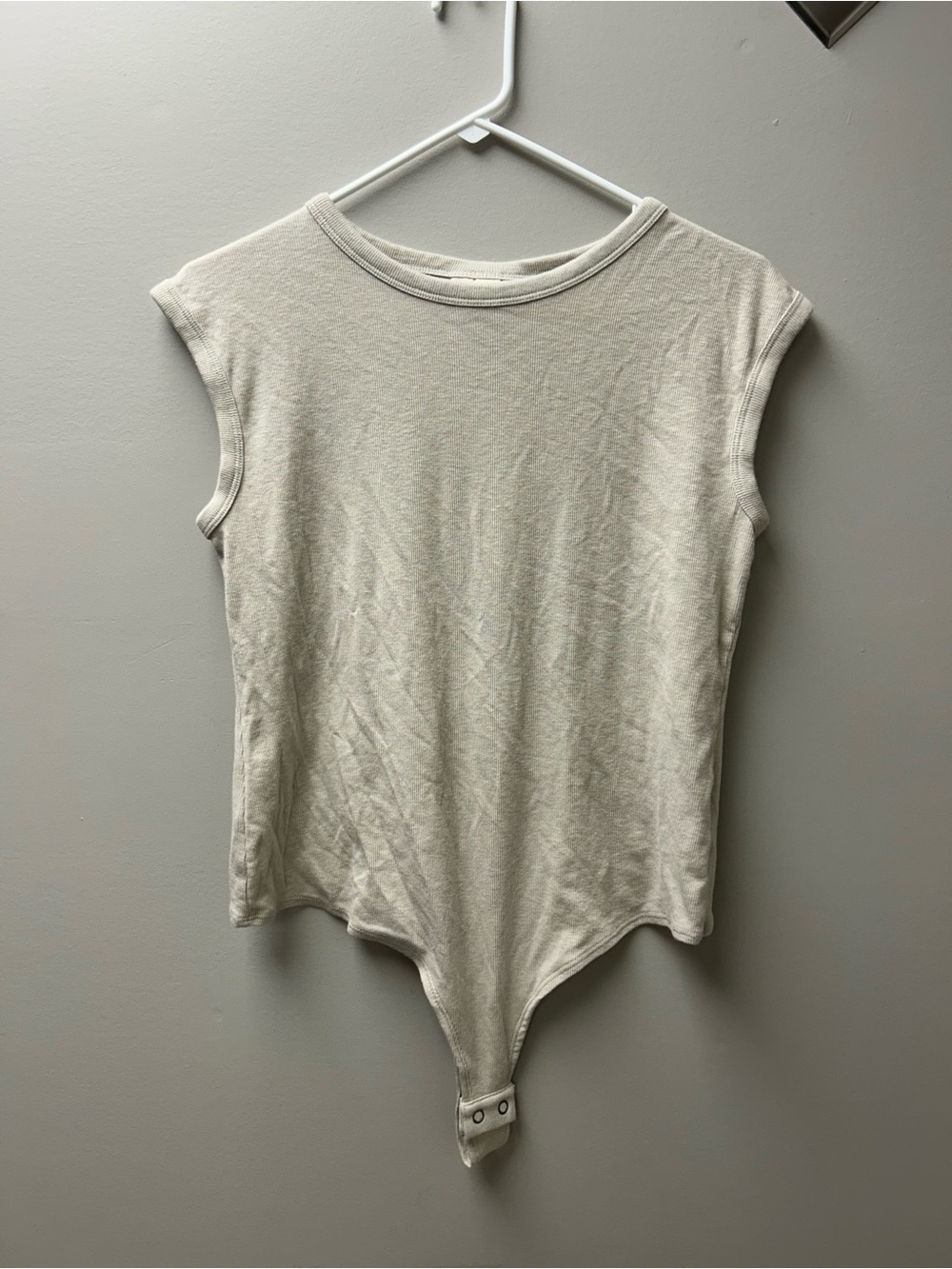 Universal Threads Women’s Ribbed Beige Bodysuit